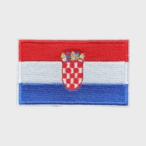 Croatian flag iron-on patch, small