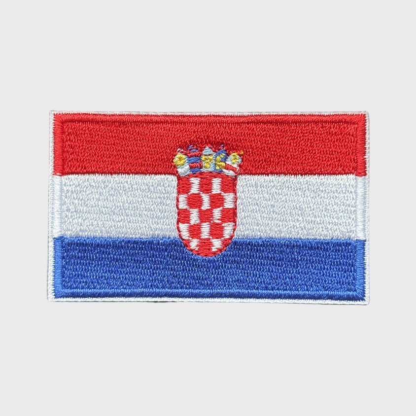 Croatian flag iron-on patch, small