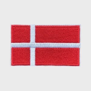 Danish flag iron-on patch