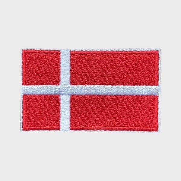 Danish flag iron-on patch