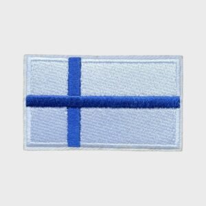 Finnish flag iron-on patch