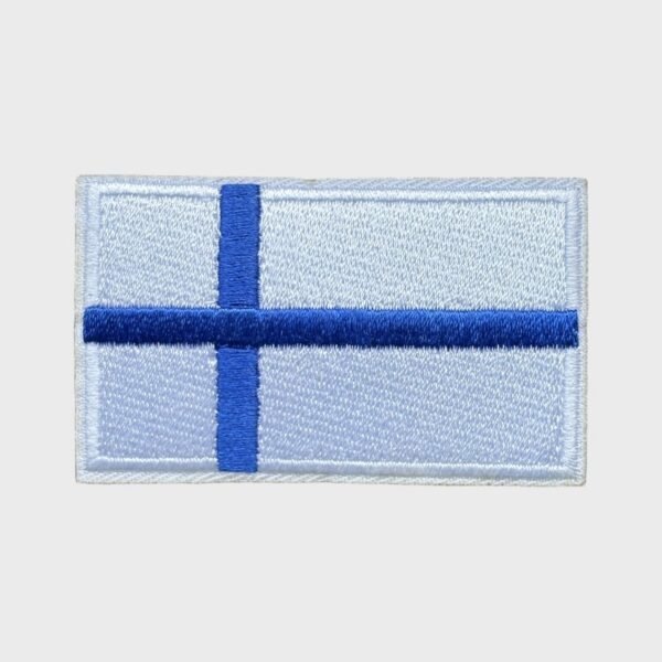 Finnish flag iron-on patch