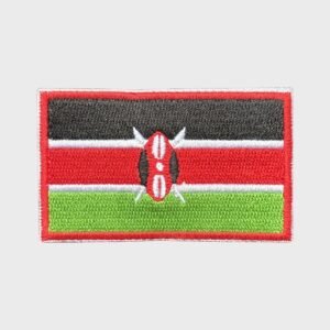 Kenyan flag iron-on patch
