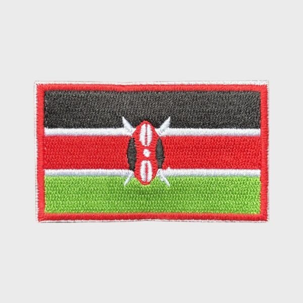 Kenyan flag iron-on patch