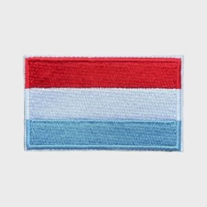 Luxembourg flag iron-on patch