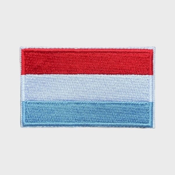 Luxembourg flag iron-on patch