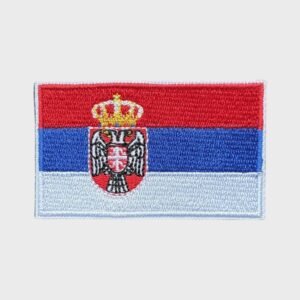 Serbian flag iron-on patch