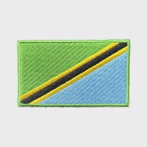 Tanzanian flag iron-on patch