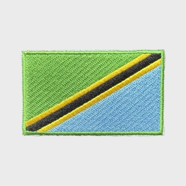 Tanzanian flag iron-on patch